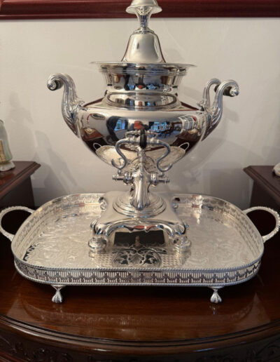 Silver tea urn - after