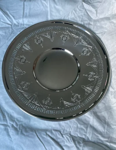 Silver plated dish after