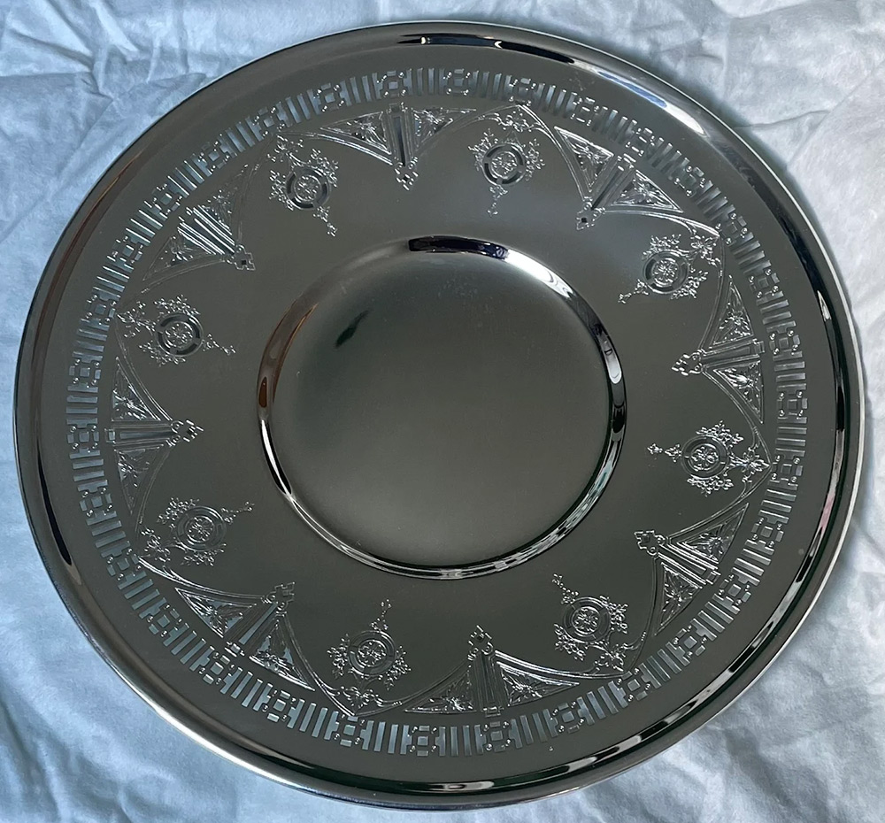 Silver plated dish after